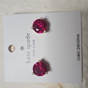 Kate Spade Red Cubic Zirconia Earrings